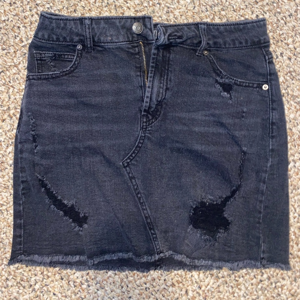 Black jean skirt